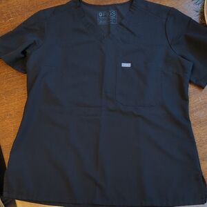 FIGS Black Scrub Top